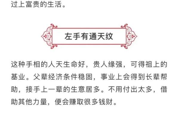 手相中的通天纹解析：揭示你命运中的关键线索