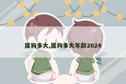 属狗多大,属狗多大年龄2024