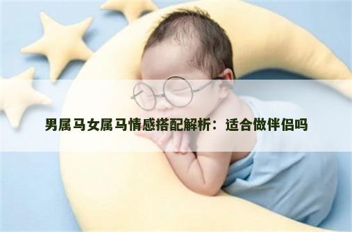 男属马女属马情感搭配解析：适合做伴侣吗