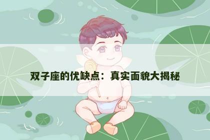 双子座的优缺点：真实面貌大揭秘