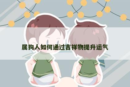 属狗人如何通过吉祥物提升运气